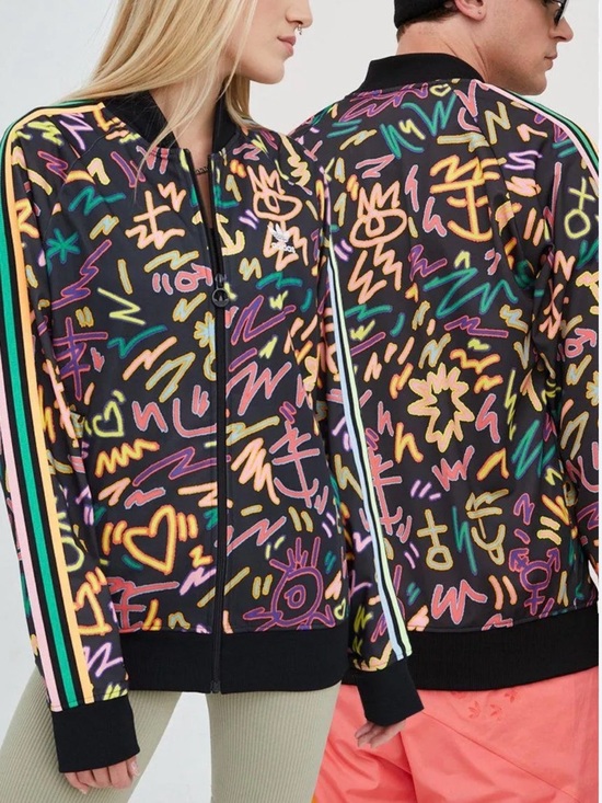 adidas Other - Adidas Originals Pride Love Unites Neon Graffiti Track Jacket Black Multicolor M